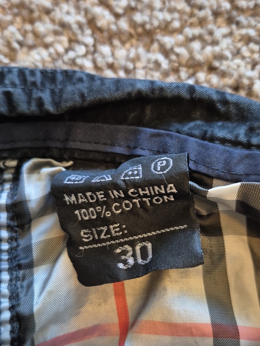 Men's Size 30 Black Cottom Cargo Shorts